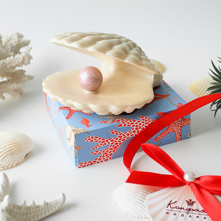 Жемчужина скульптура из белого шоколада