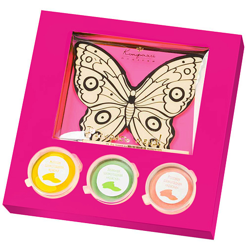 "Бабочка" раскраска белый шоколад