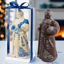 "Дед Мороз" скульптура молочный и белый шоколад 1100г в ассортименте