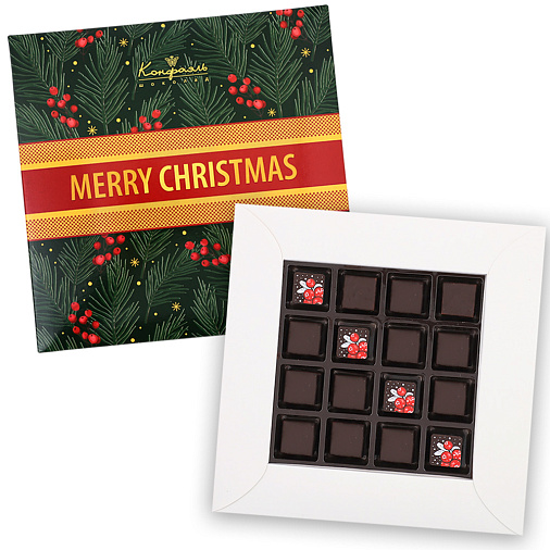 Новогодний набор шоколадных конфет 105г (зеленый)