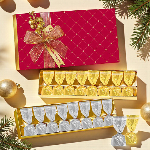 Новогодний набор шоколадных конфет 160г