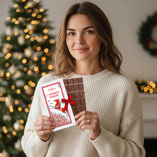 "С Новым годом" молочный шоколад 60г