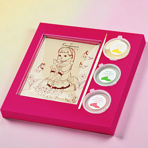 "Девочка" раскраска белый шоколад