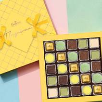 Набор шоколадных конфет, мармелад со вкусами "Банан",  "Зеленая дыня", суфле лимонного в горьком шоколаде