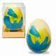 Яйцо шоколад белый с желто-голубым декором 150г