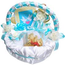 Свадебная корзина с конфетами 1245г