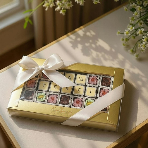 "Ваш текст из конфет" индивидуальный набор 21 конфета