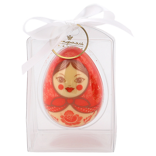 "Русская красавица в красном платке" яйцо белый шоколад 