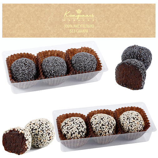 Финиковый трюфель кунжут и мак 100г