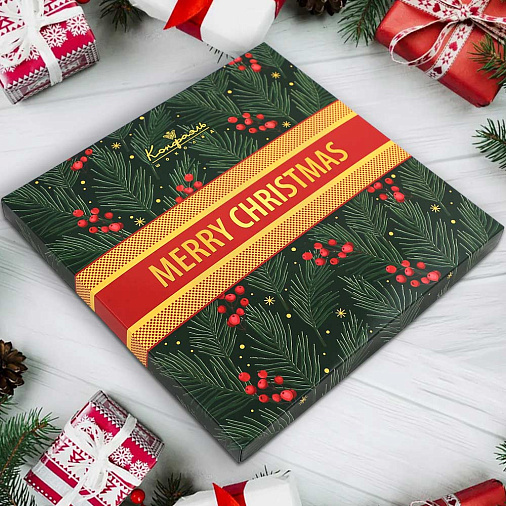 Новогодний набор шоколадных конфет 105г (зеленый)