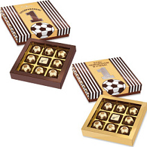Набор футбольных мячей из шоколада в ассортименте