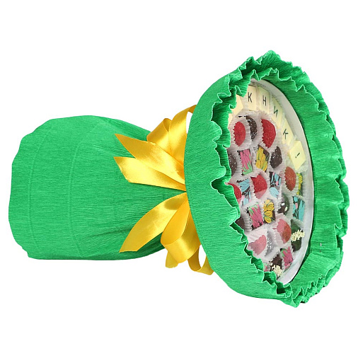 "Выпускник" букет из конфет ручной работы (зеленый)