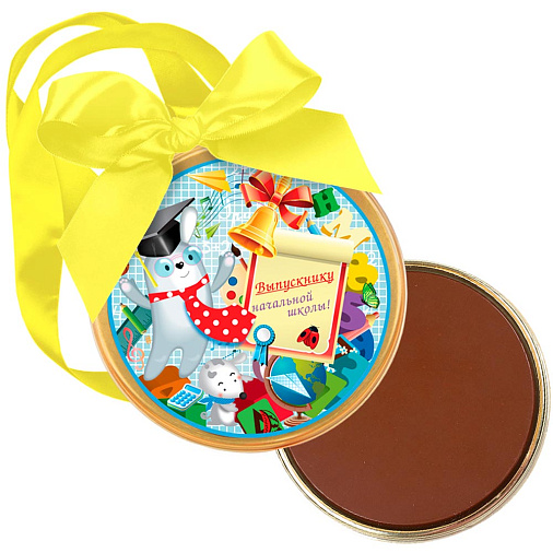 "Выпускнику начальной школы" медаль молочный шоколад 