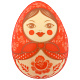 "Русская красавица в красном платке" яйцо белый шоколад 