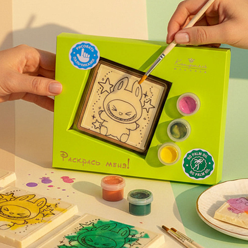 "Лабубушка" раскраска белый шоколад 45г