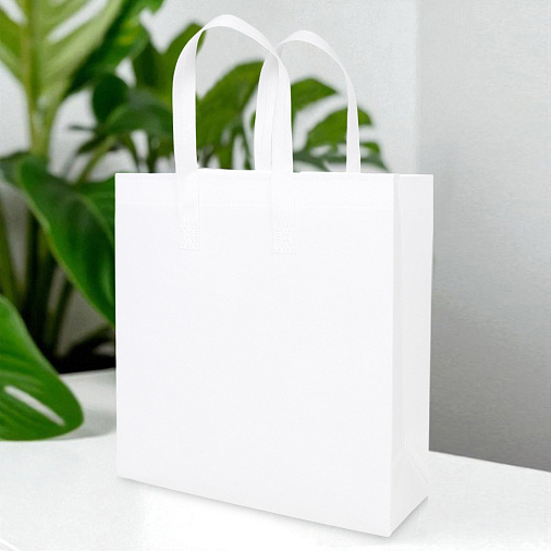 Сумка-шоппер белая 30х35х13 см