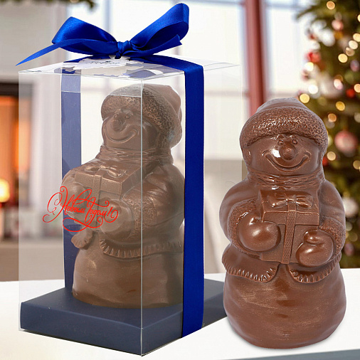"Снеговик" скульптура молочный шоколад