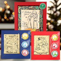 "Новогодняя раскраска" белый шоколад в ассортименте