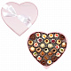 Сердце с конфетами ручной работы розовое 340г