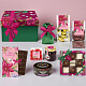 Подарочный набор: шоколад, драже, конфеты ассорти, варенье, чай (цветочная коллекция)