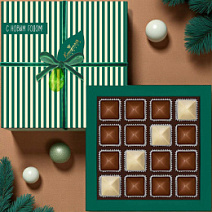 Новогодний набор шоколадных конфет ассорти с шоколадной и кремовой начинками 170г