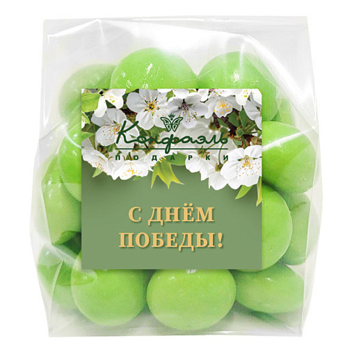 "С Днем Победы" мармелад «Яблоко» в белом шоколаде