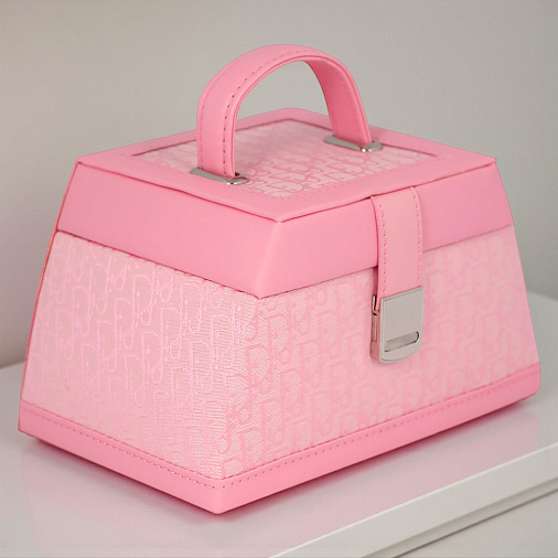 Шкатулка для украшений розовая