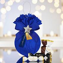 Ёлочный шарик с конфетами: суфле, сухофрукты в горьком шоколаде 120г