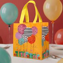 Подарочный пакет на День рождения 22*11*23см желтый