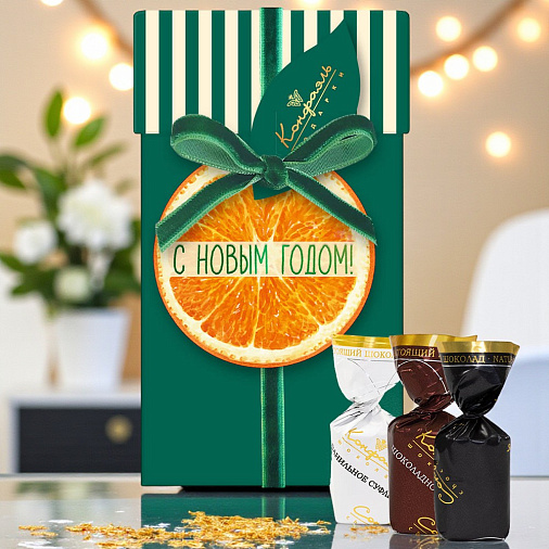 Новогодний набор суфле в горьком шоколаде 110г
