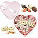 Сердце с конфетами ассорти и свежей клубникой в шоколаде розовое 