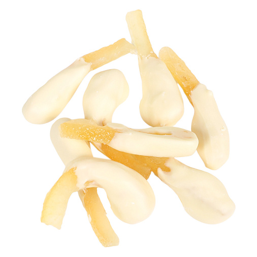 «Любимый вкус» цукаты лимонные корочки в белом шоколаде 50г (красное новогоднее оформление)