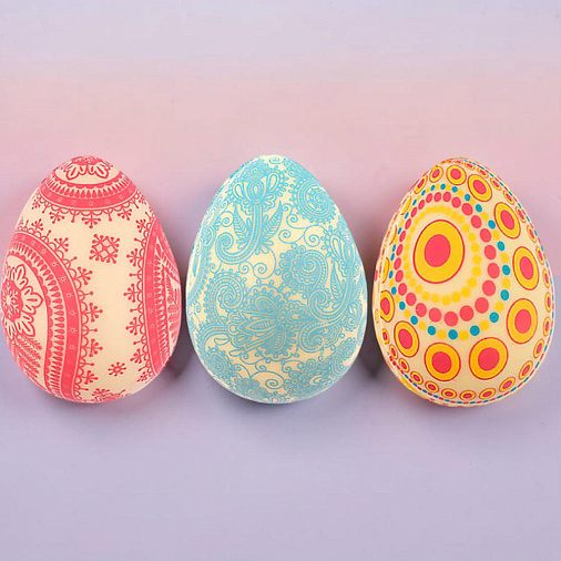 "Авангард" набор 3 яйца белый шоколад