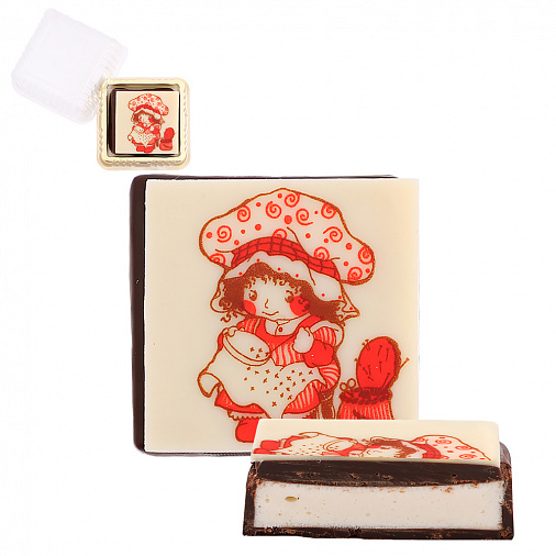 Ванильное суфле и белый шоколад с декором кукла красная 30г 