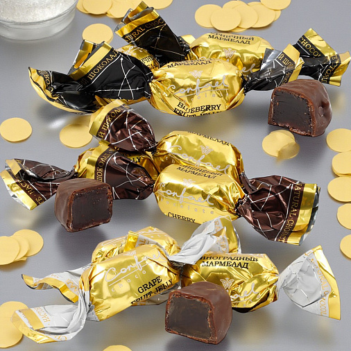 Новогодний набор мармелада в горьком шоколаде 95г