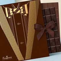 "Поздравляем" открытка горький и молочный шоколад