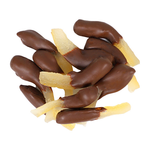 «Любимый вкус» цукаты лимонные корочки в молочном шоколаде 50г (зеленое новогоднее оформление)