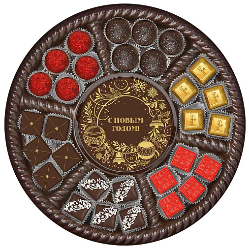Новогодний набор шоколада и конфет ручной работы 340г
