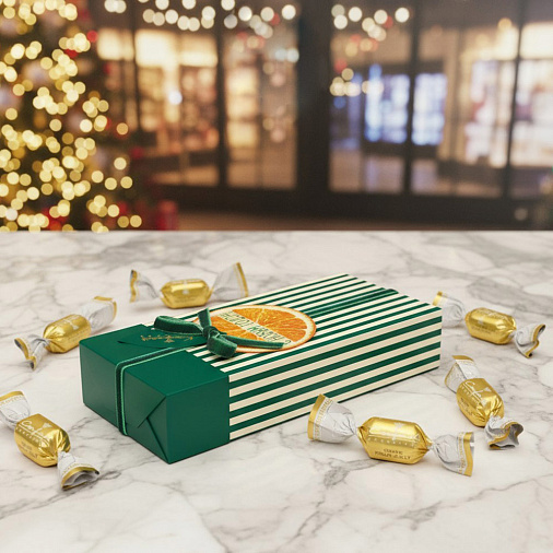 Новогодний набор виноградного мармелада в горьком шоколаде 190г