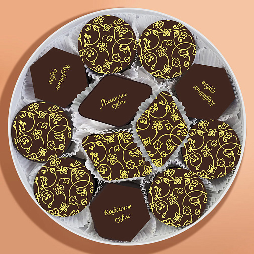 Набор суфле в горьком шоколаде (лимонное, шоколадное, кофейное) 360г