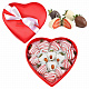Сердце со свежей клубникой в шоколаде с миндалем красное 560г