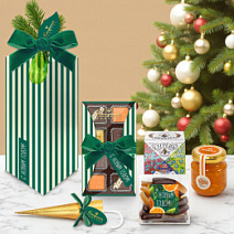 Новогодний набор: мягкий грильяж, ассорти, суфле, цукаты, чай, варенье 325г