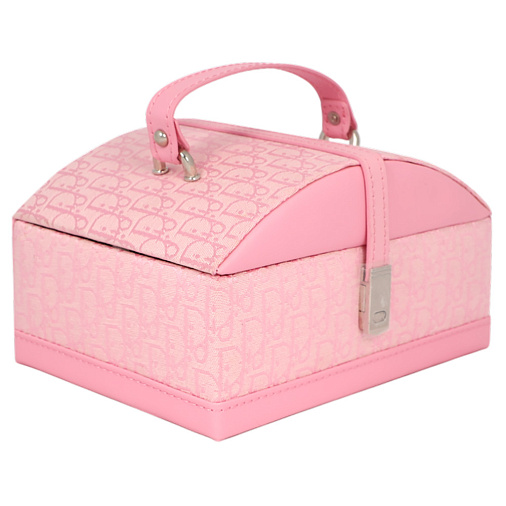 Шкатулка для украшений розовая 16х11,5х9см