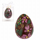 Яйцо из горького шоколада с декором авангардные цветы 30г