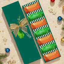 Новогодний набор двуслойных конфет мармелад и суфле в горьком шоколаде 105г