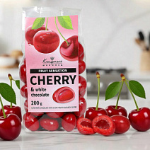 Драже мармелад вишня в белом шоколаде 