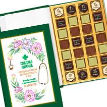 Сладкая аптечка книга с конфетами ассорти 280г