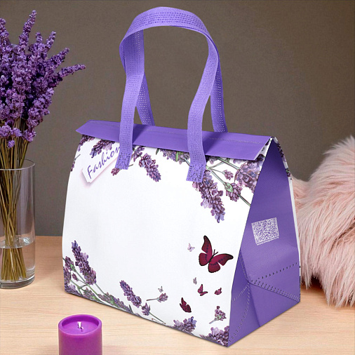 Термопакет "Лаванда" 32*27*15 (застежка-липучка многоразовая)