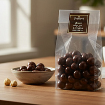 Фундук в горьком шоколаде драже