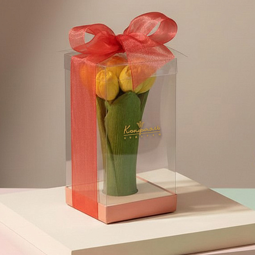 "Тюльпаны" скульптура белый шоколад 